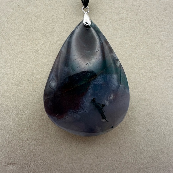 Purple Ocean Jasper Pendant Necklace - Picture 3 of 8